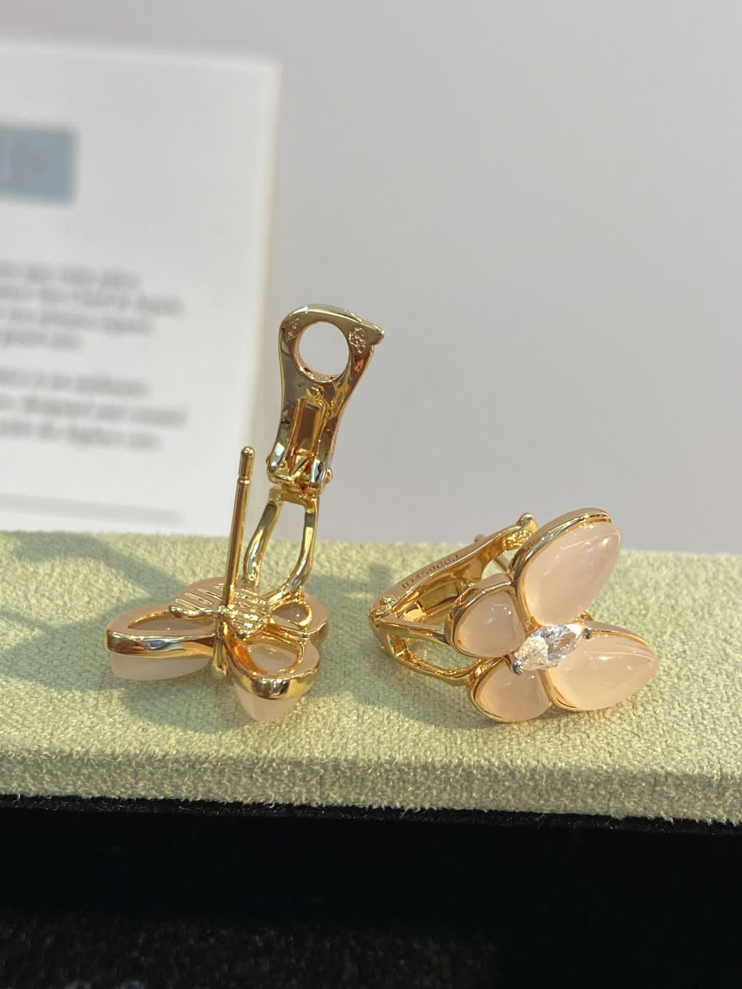 Van Cleef & Arpels Alhambra Butterfly Earrings and Necklace Set